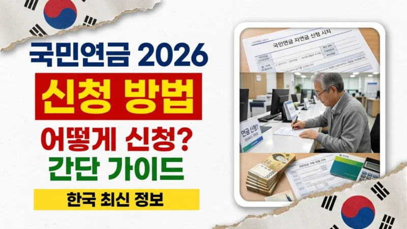 2026년 한국 국민연금 신청 방법
